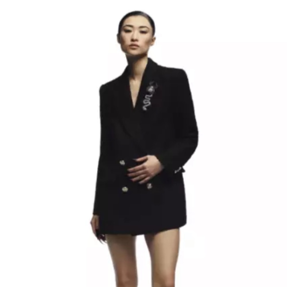 NWOT Zara Textured Wool Blend Blazer/ Coat